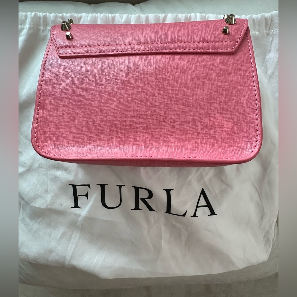 Furla Pink Mini Bag with Gold Studs - Picture 4 of 8